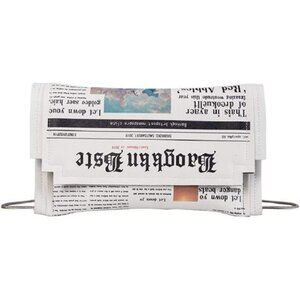 'Newspaper' Handbag, Fashion Envelope Clutch, Cross-body Shoulder Purse, Soft